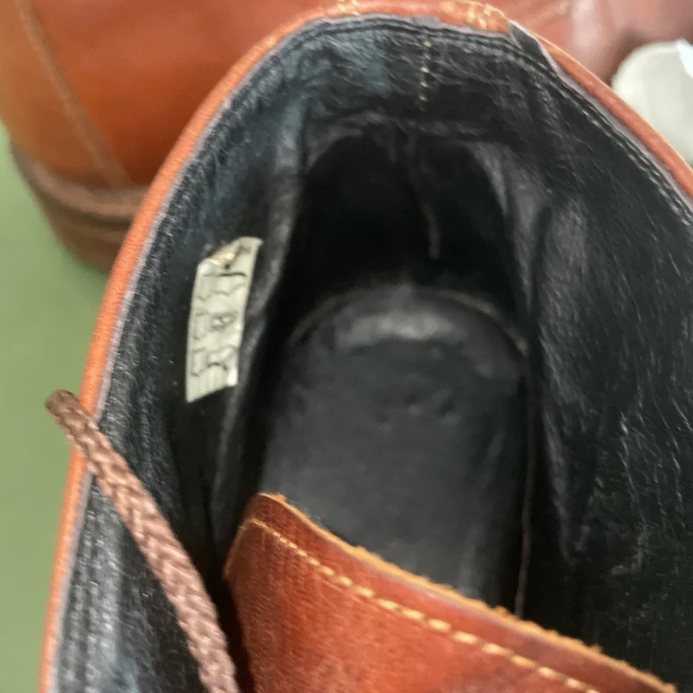 Barefoot Triple Stitched/Handmade Desert Boots in Cognac Leather *Italy*